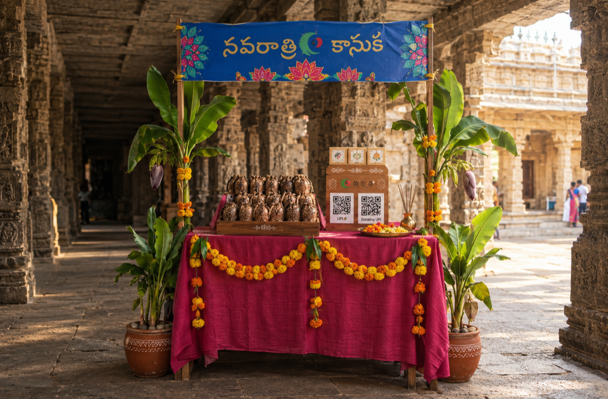 Chilaka Navarathri Stall at Temple Mandapam