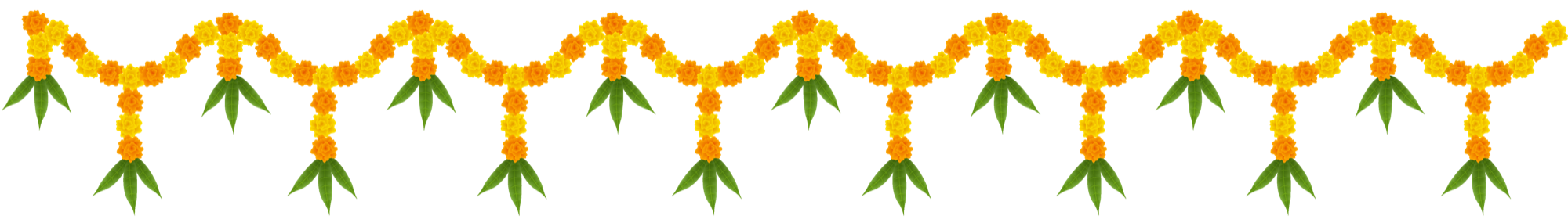 Chamanthi & Mango Leaves Garland
